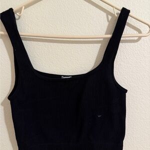 Zara Black Ribbed Tank Top